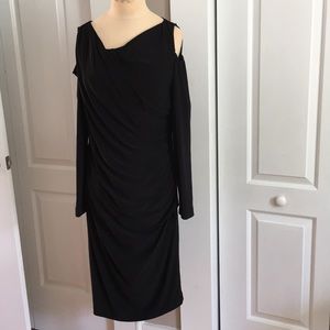 Cold Shoulder black dress